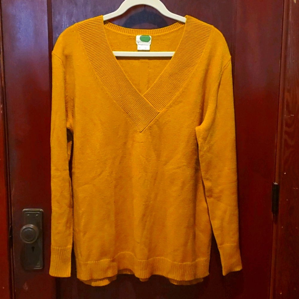 Golden Yellow Anthropologie Tunic Sweater